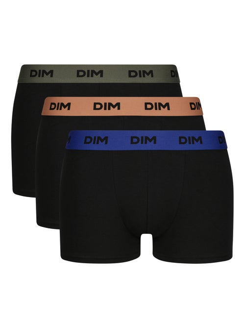 Lot de 3 Boxers ceinture colorée Mix & Colors - Kiabi