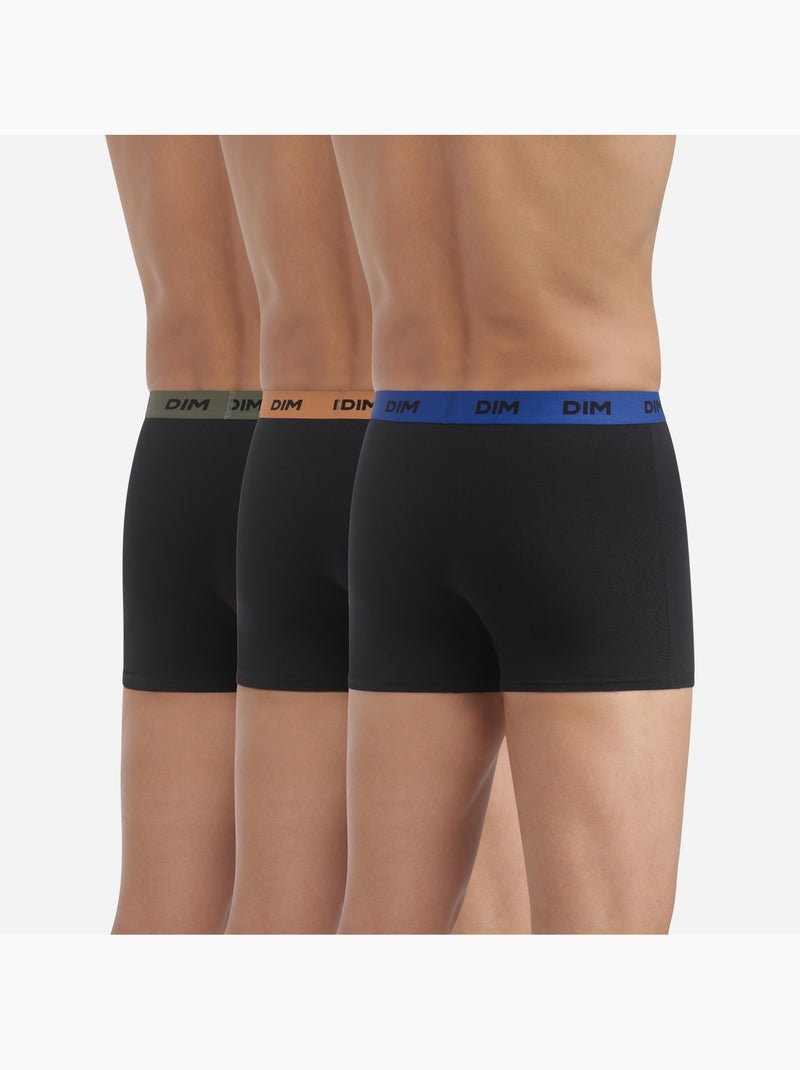 Lot de 3 Boxers ceinture colorée Mix & Colors Orange clair - Kiabi