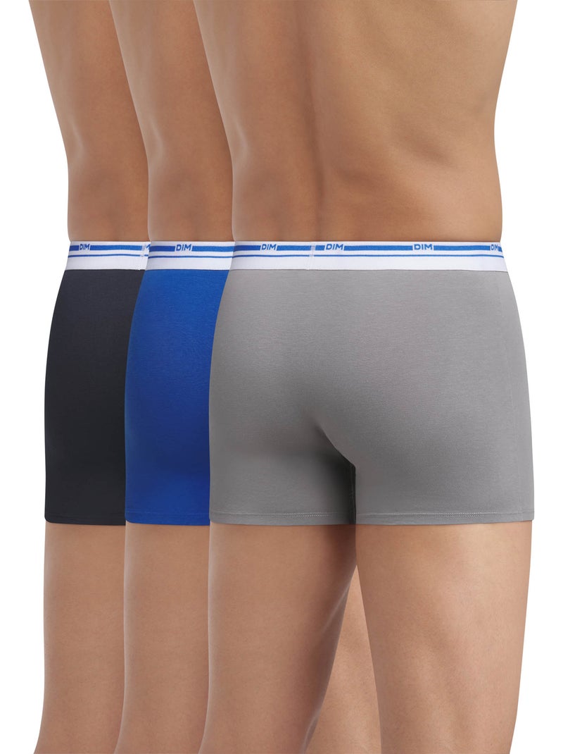 Lot de 3 Boxers Coton Classic Colors Gris clair - Kiabi