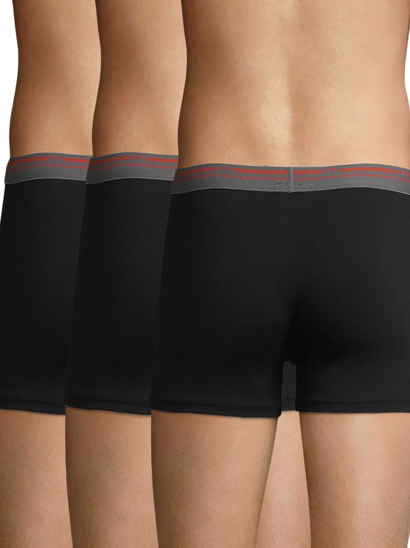 Lot de 3 Boxers Coton Classic Colors Noir - Kiabi