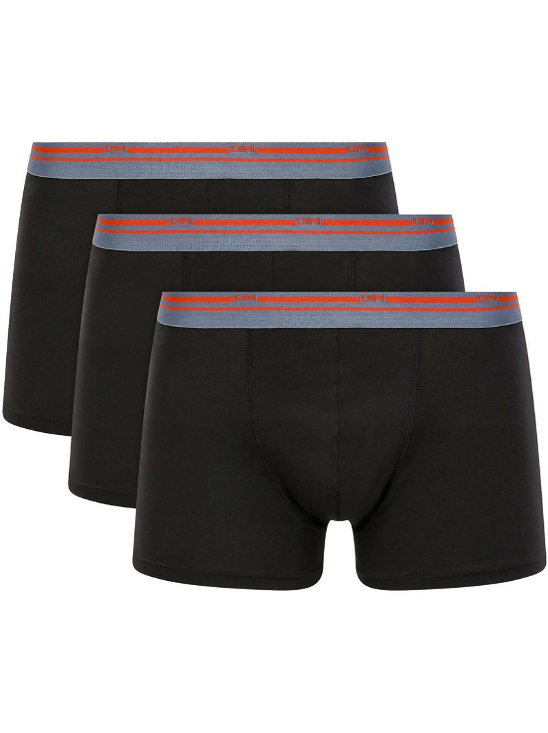 Lot de 3 Boxers Coton Classic Colors Rouge - Kiabi