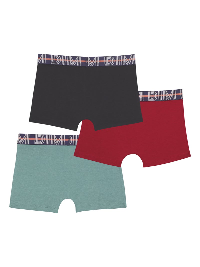 Lot de 3 Boxers Coton Dim Ecodim Rouge - Kiabi