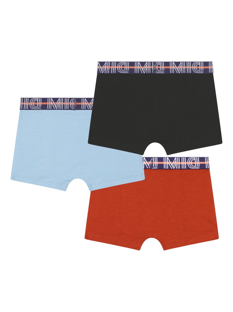 Lot de 3 Boxers Coton Dim Ecodim Terracotta - Kiabi
