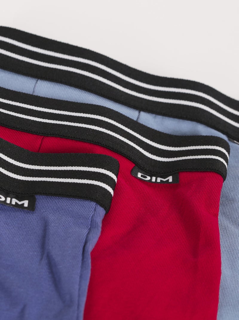 Lot de 3 boxers Coton EcoDim Bleu clair - Kiabi
