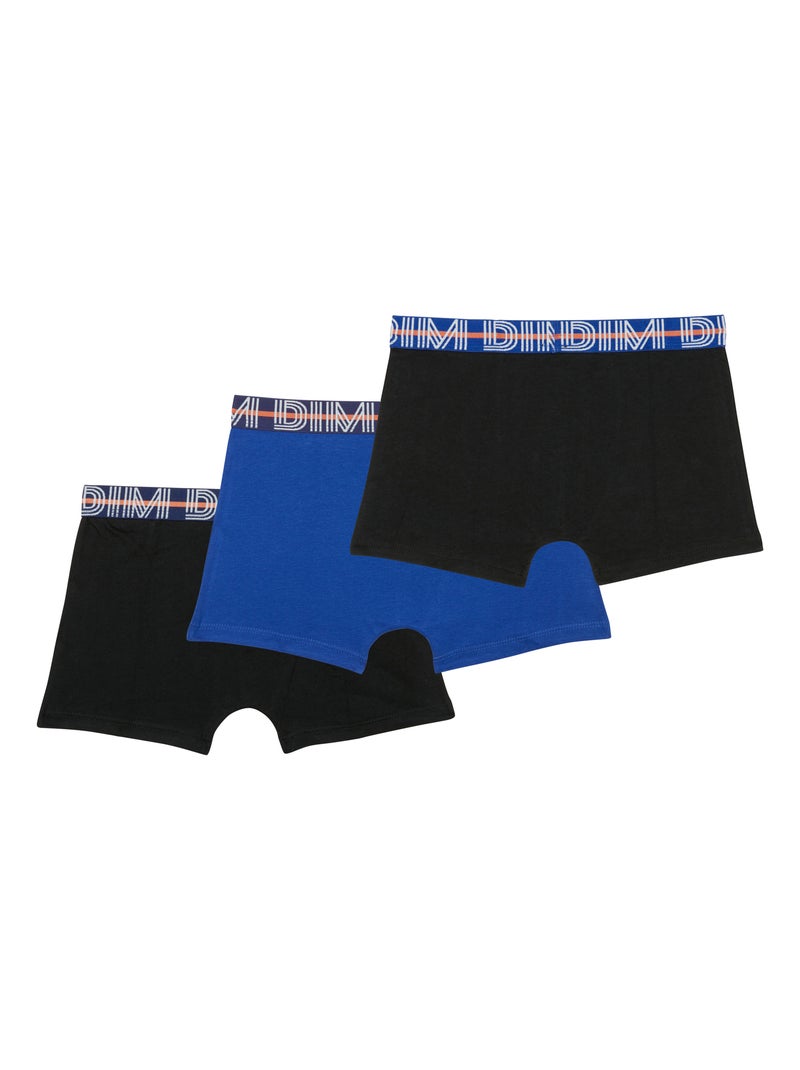Lot de 3 Boxers Coton Ecodim Bleu foncé - Kiabi