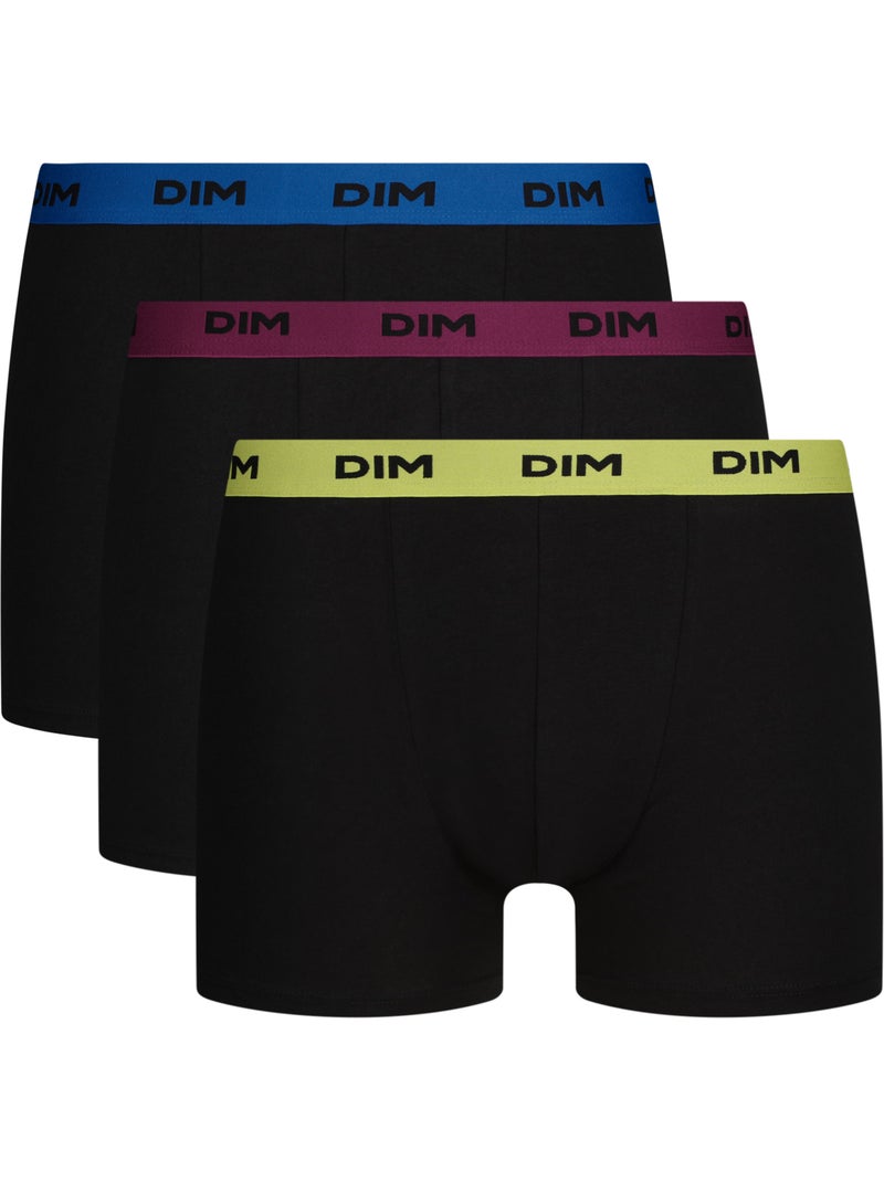 Lot de 3 boxers coton ecodim Jaune clair - Kiabi