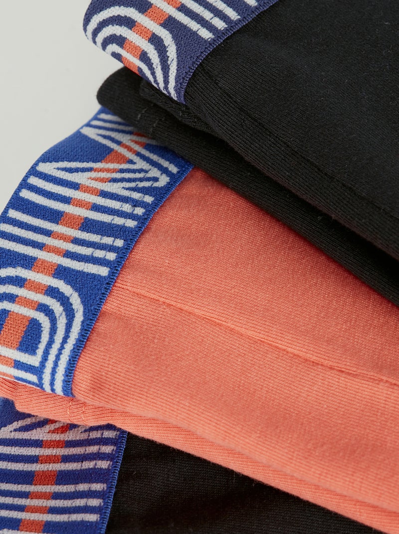 Lot de 3 Boxers Coton Ecodim Orange - Kiabi
