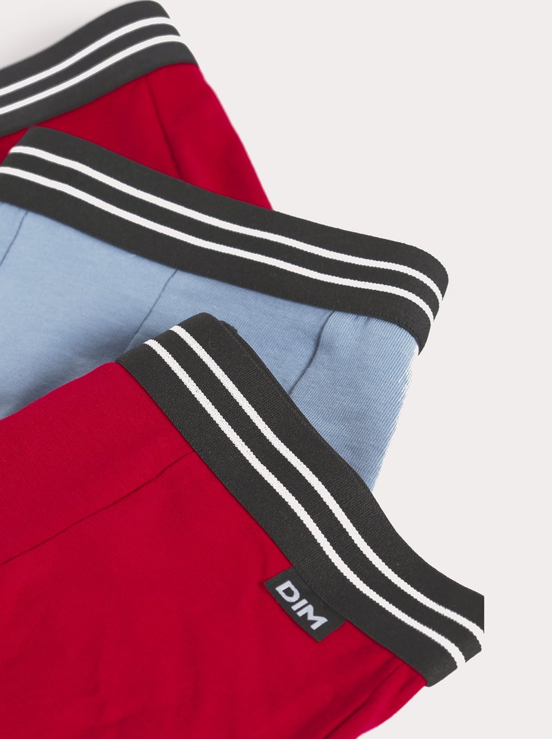 Lot de 3 boxers Coton EcoDim Rouge - Kiabi