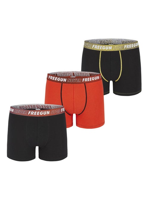 Lot de 3 Boxers coton garçon Never Stop Freegun - Kiabi