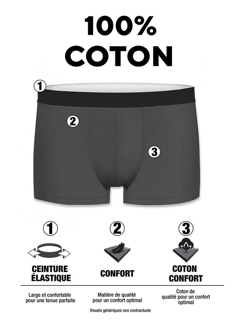 Lot de 3 Boxers coton garçon Spider Ultimate Spiderman Rouge - Kiabi