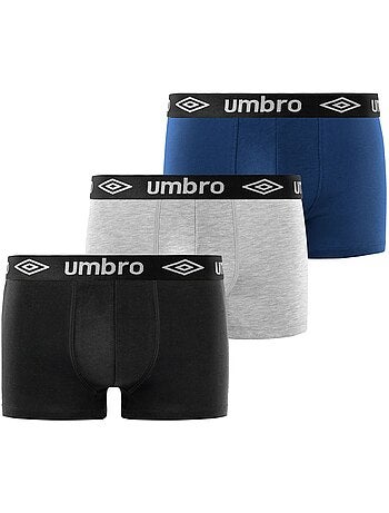 Lot de 3 Boxers coton homme Uni Umbro