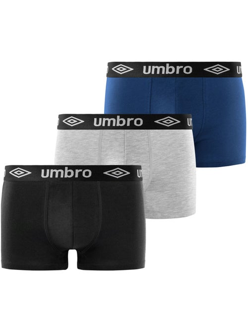 Lot de 3 Boxers coton homme Uni Umbro - Kiabi