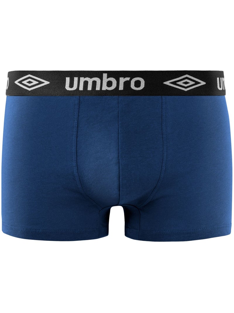 Lot de 3 Boxers coton homme Uni Umbro Bleu - Kiabi