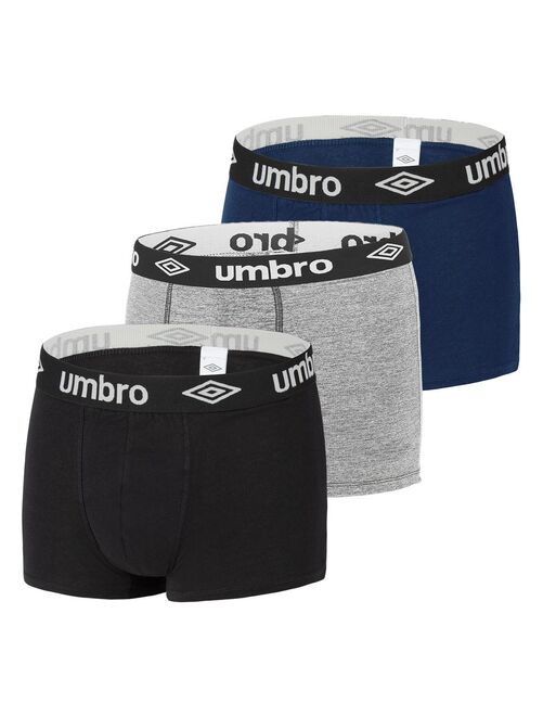 Lot de 3 Boxers coton homme Uni Umbro - Kiabi
