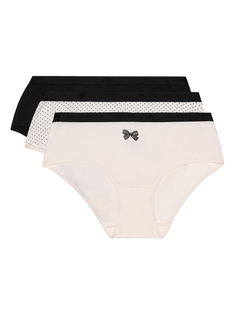 Lot de 3 Boxers Coton Les Pockets Coton Blanc cassé - Kiabi