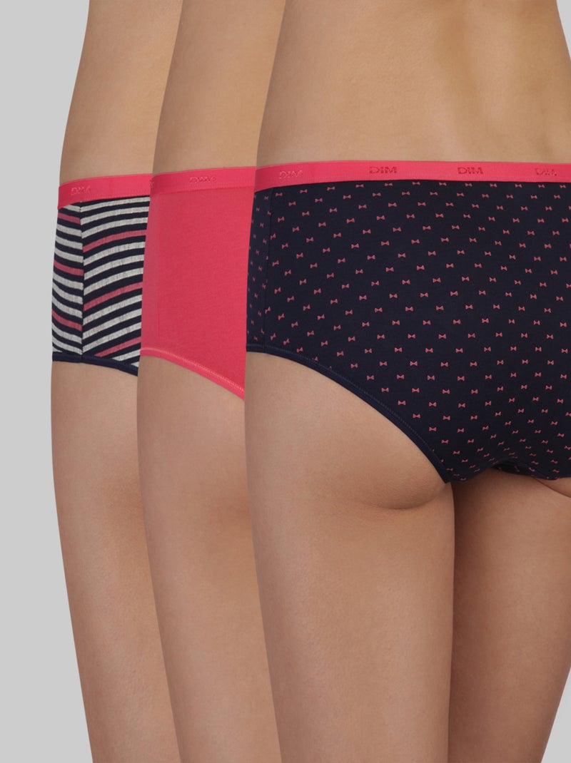 Lot de 3 Boxers Coton Les Pockets Coton Rose - Kiabi