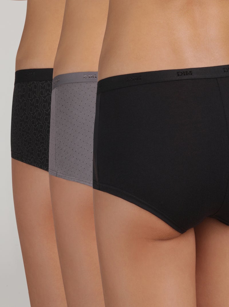 Lot de 3 Boxers Coton Les Pockets Coton Violet foncé - Kiabi