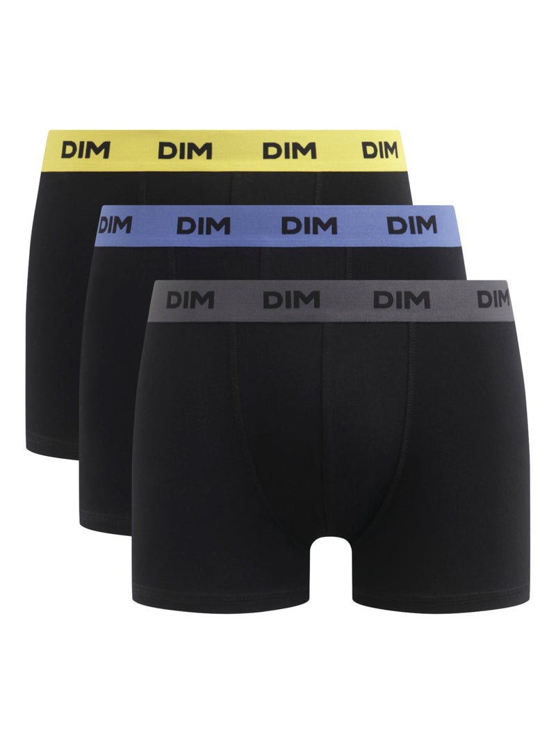 Lot de 3 Boxers Coton Mix and Colors Jaune clair - Kiabi