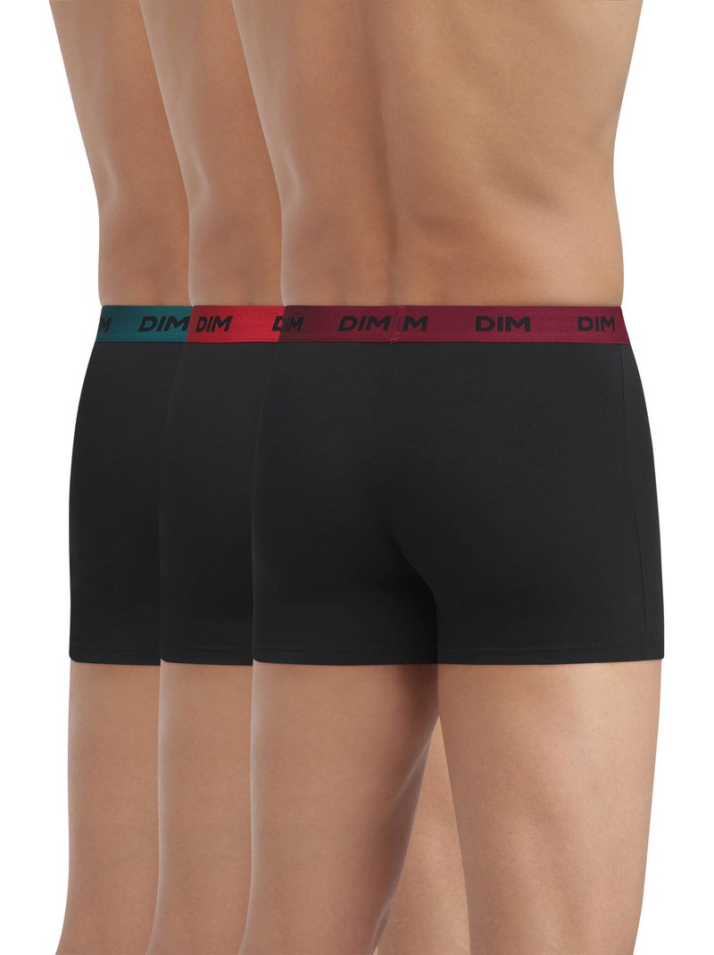 Lot de 3 Boxers Coton Mix and Colors Rouge brique - Kiabi