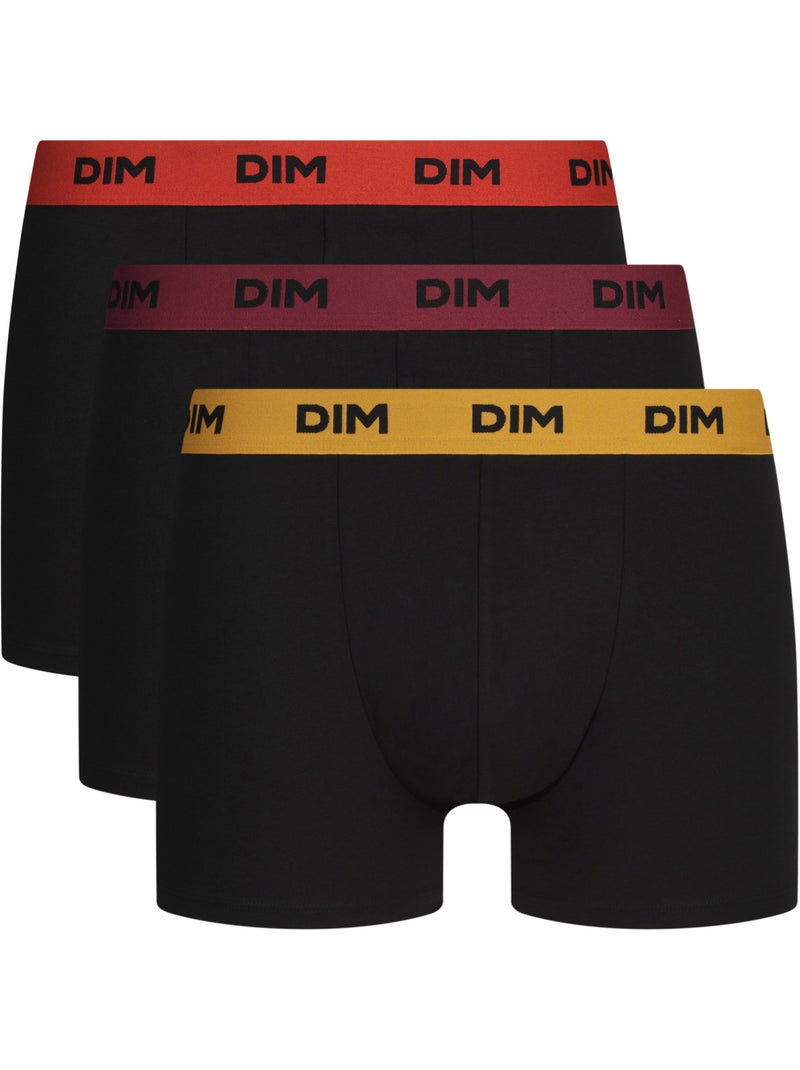 Lot de 3 Boxers Coton Mix and Colors Rouge - Kiabi