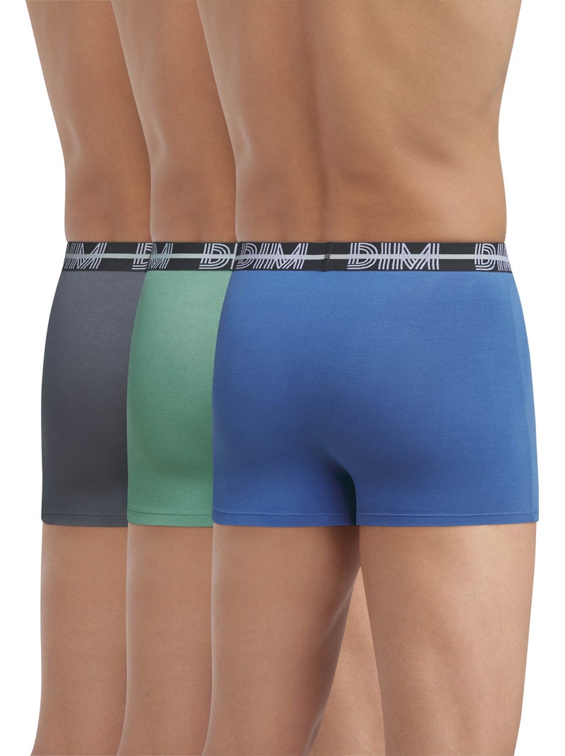 Lot de 3 boxers coton powerful Bleu clair - Kiabi