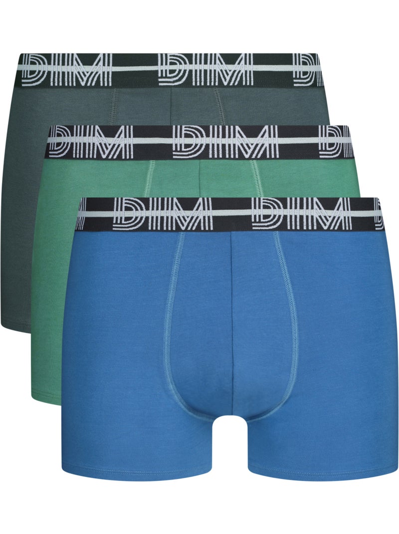 Lot de 3 boxers coton powerful Bleu clair - Kiabi