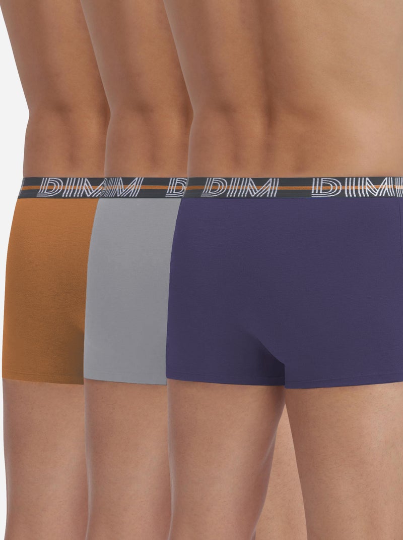 Lot de 3 Boxers Coton Powerful Marron clair - Kiabi