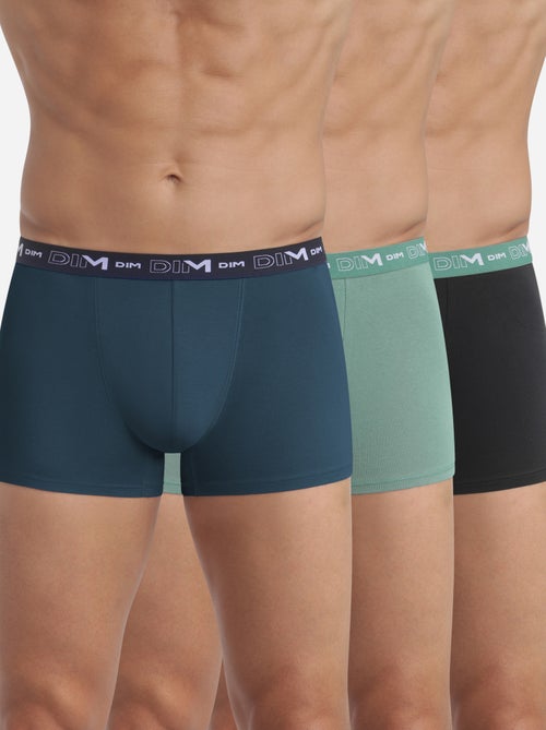 Lot de 3 Boxers Coton Strech - Kiabi