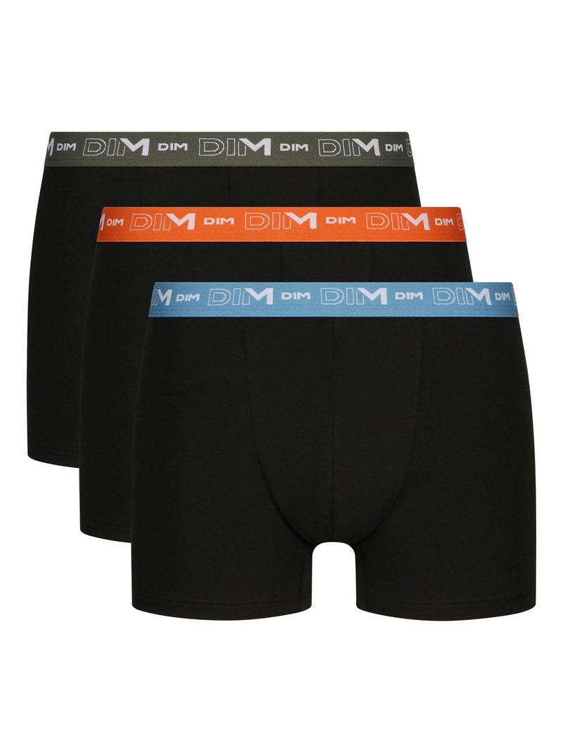 Lot de 3 Boxers Coton Strech Bleu clair - Kiabi