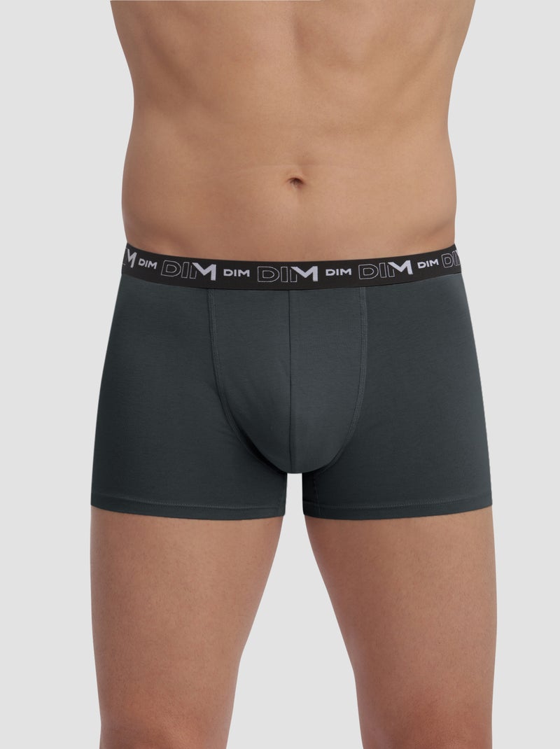 Lot de 3 Boxers Coton Strech Bleu - Kiabi