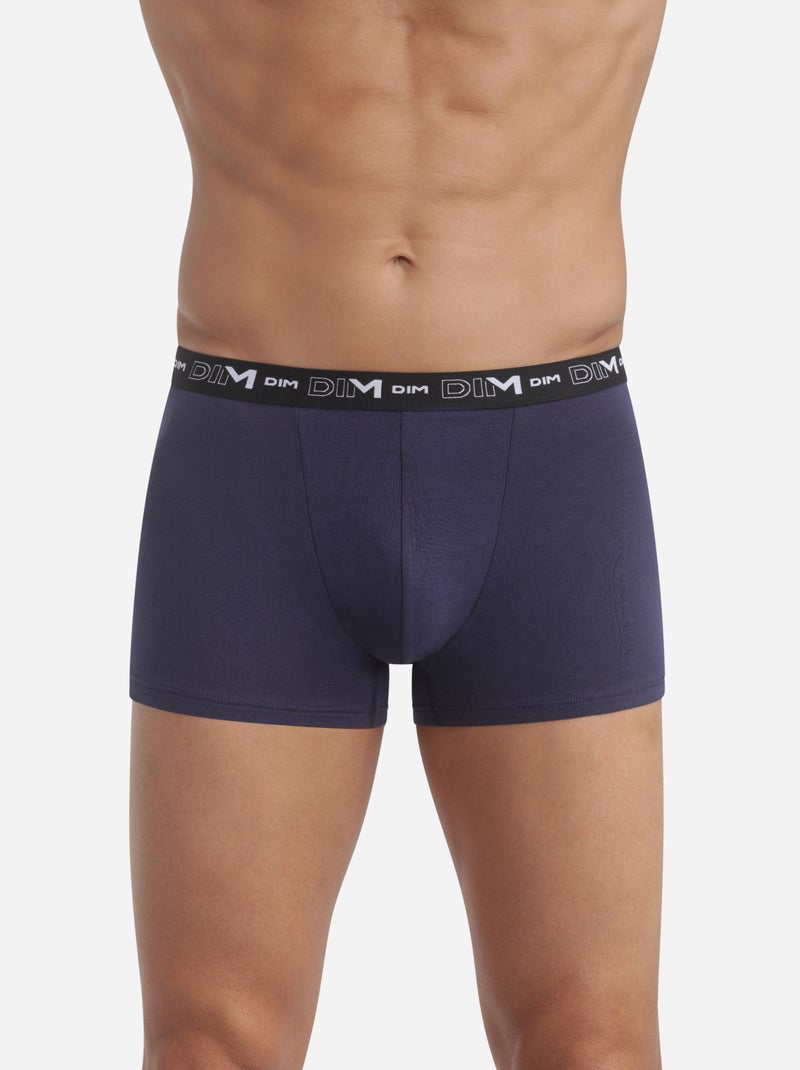 Lot de 3 Boxers Coton Strech Bleu marine - Kiabi
