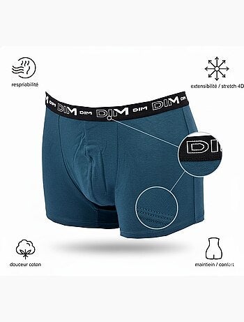 Lot de 3 Boxers Coton Stretch