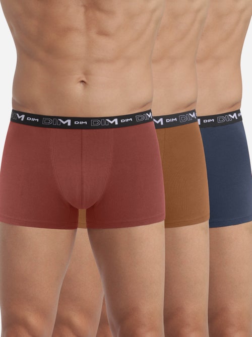 Lot de 3 Boxers Coton Strech - Kiabi