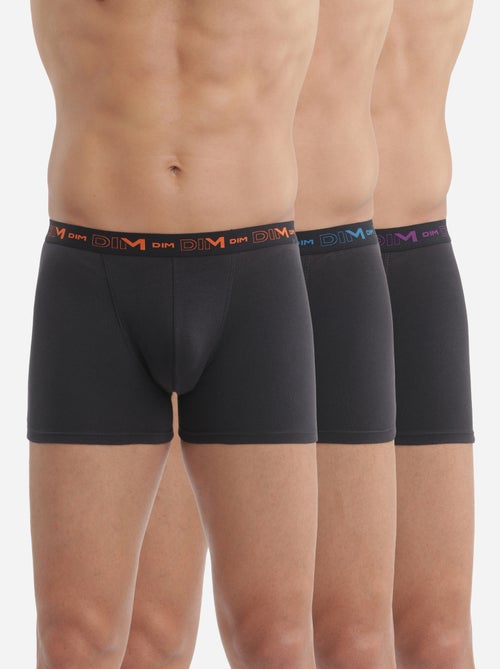 Lot de 3 Boxers Coton Strech - Kiabi