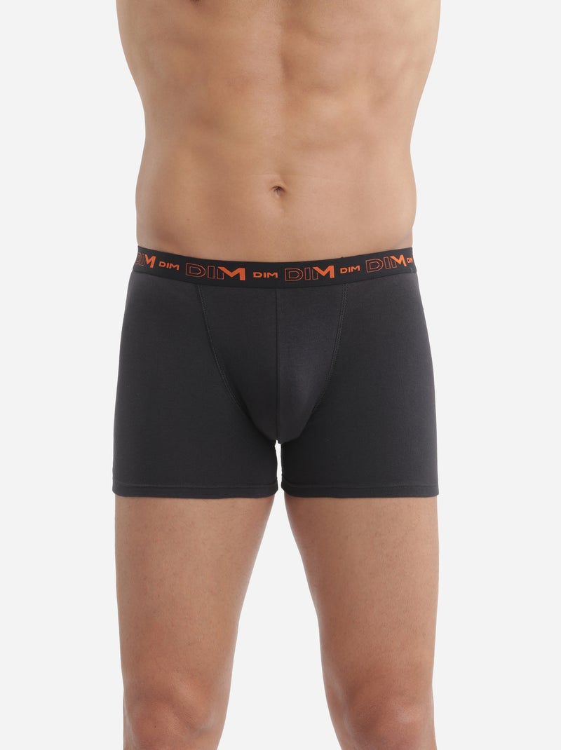 Lot de 3 Boxers Coton Strech Gris foncé - Kiabi