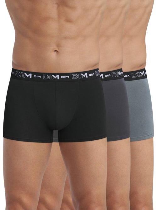 Lot de 3 Boxers Coton Strech - Kiabi