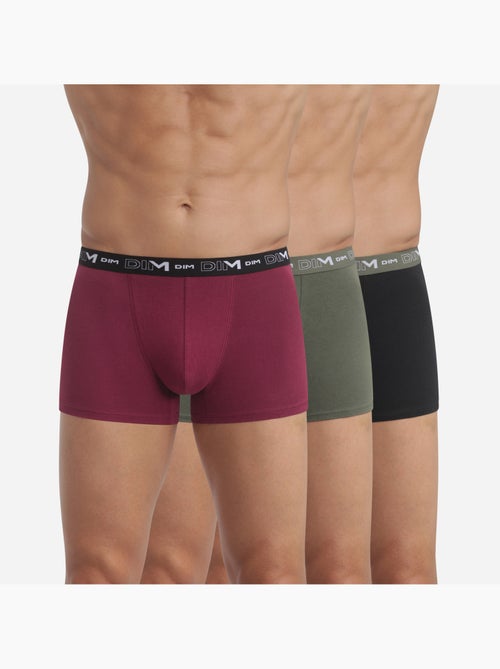 Lot de 3 Boxers Coton Strech - Kiabi