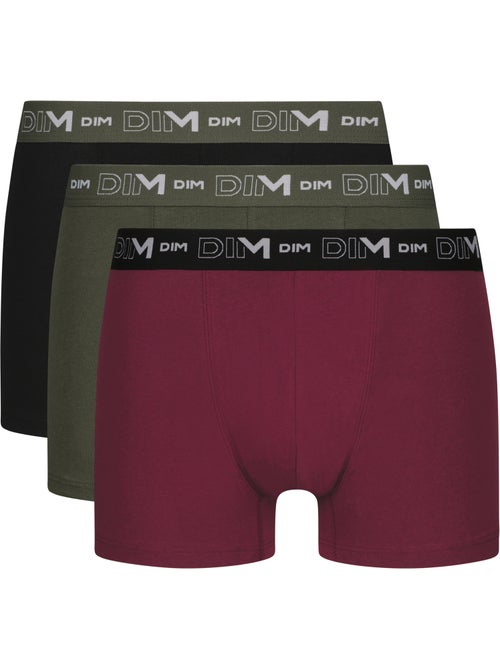 Lot de 3 Boxers Coton Strech - Kiabi