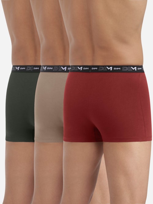 Lot de 3 Boxers Coton Strech - Kiabi