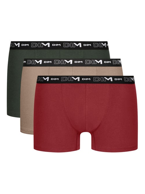 Lot de 3 Boxers Coton Strech - Kiabi