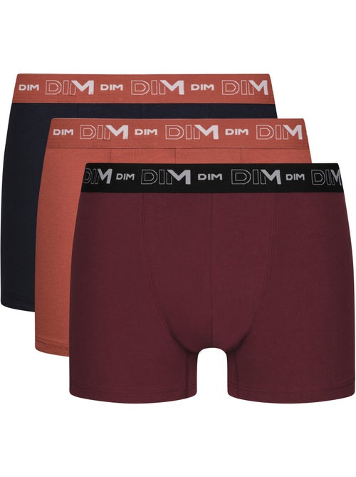 Lot de 3 Boxers Coton Strech - Kiabi