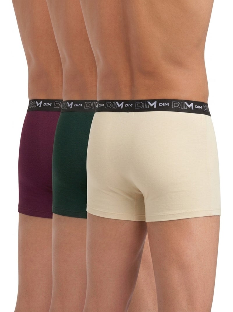 Lot de 3 Boxers Coton Stretch Beige - Kiabi