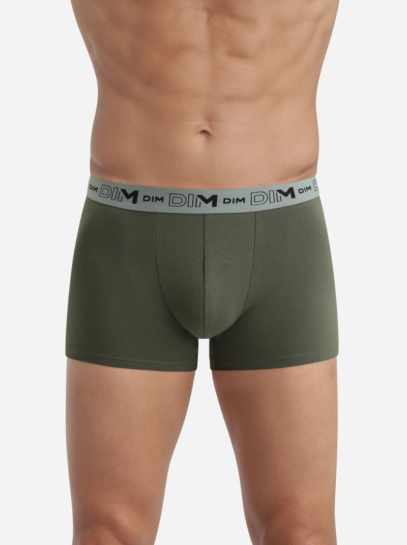 Lot de 3 Boxers Coton Stretch Bio Beige - Kiabi