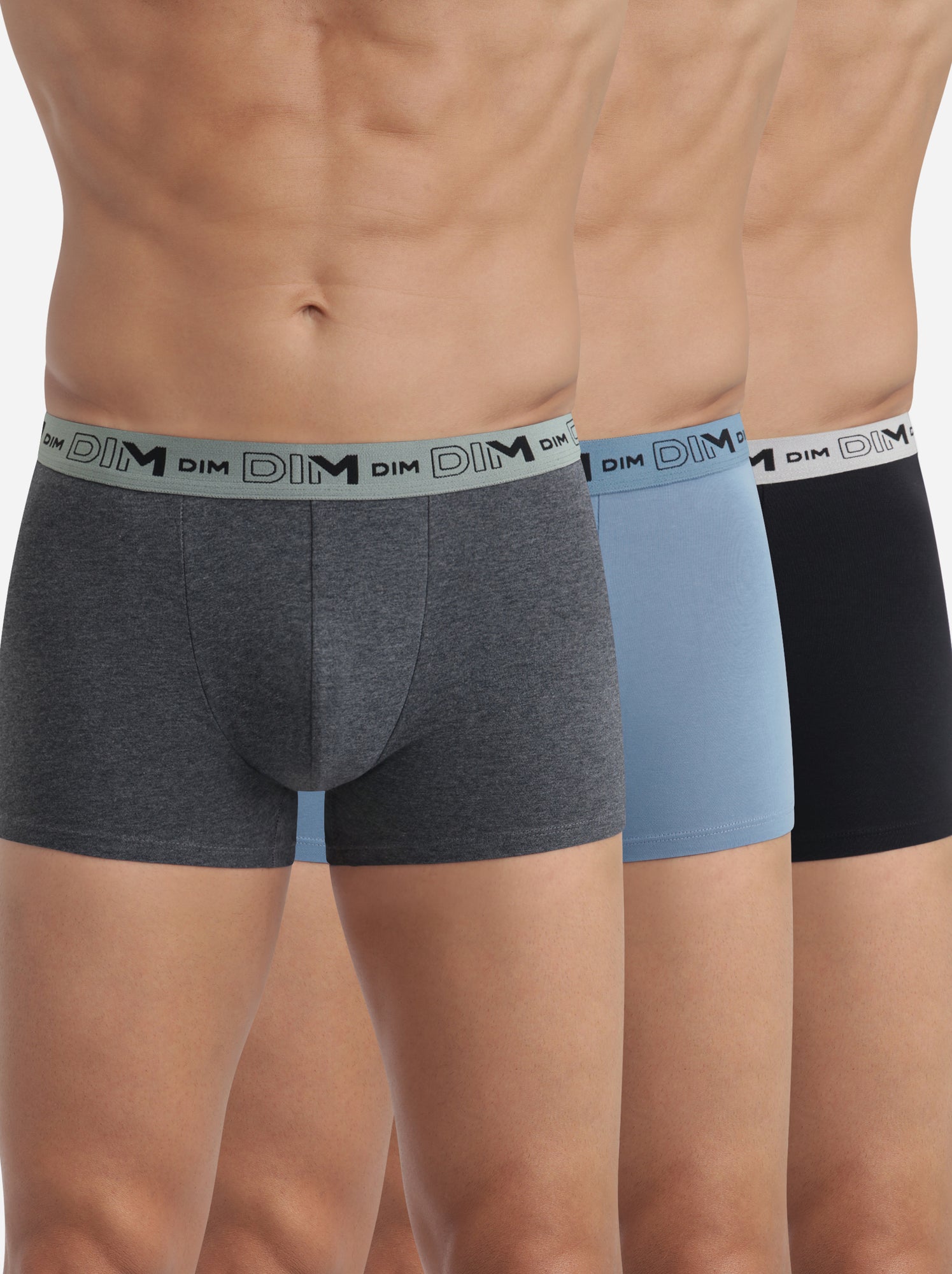 Slip Homme DIM En Coton Bio Stretch - Lot De 3, Coupe Classique, Confortable Et Respirant, Certifié Oeko-Tex - 8