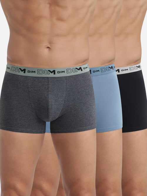 Lot de 3 Boxers Coton Stretch Bio - Kiabi