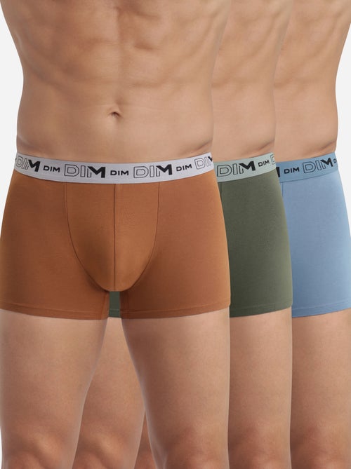 Lot de 3 Boxers Coton Stretch Bio - Kiabi
