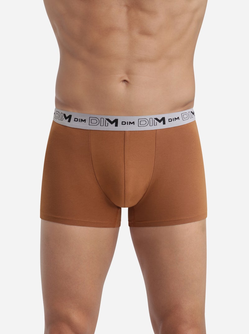 Lot de 3 Boxers Coton Stretch Bio Camel - Kiabi