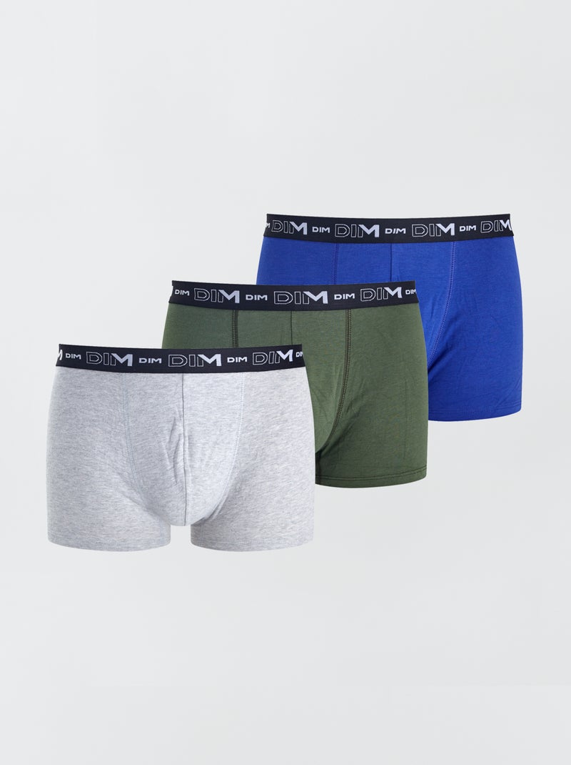Lot de 3 boxers coton stretch 'DIM' Beige - Kiabi