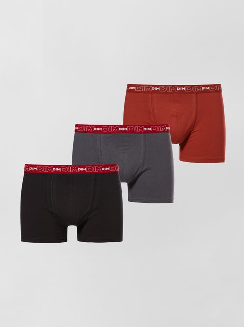 Lot de 3 boxers coton stretch 'DIM' - Kiabi