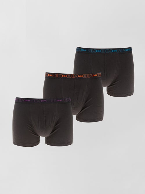Lot de 3 boxers coton stretch 'DIM' - Kiabi